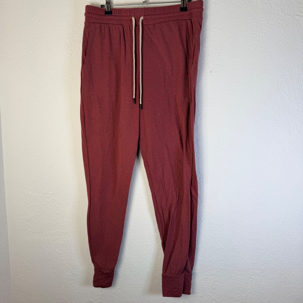 The North Face Womens L Burgundy Heathered Drawstring Jogger Pants Athleisure